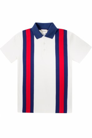 Polo shirt with ‘web’ stripes, zdjęcie 1 Polo shirt with ‘web’ stripes od Gucci Kids